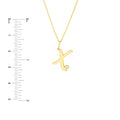 Script X with Diamond Bezel Necklace