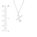 Script X with Diamond Bezel Necklace