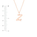 Script Z with Diamond Bezel Necklace