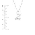 Script Z with Diamond Bezel Necklace