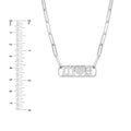 Gothic Initials with Heart Paper Clip Necklace