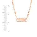 Gothic Initials with Heart Paper Clip Necklace