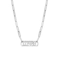 Gothic Initials with Heart Paper Clip Necklace