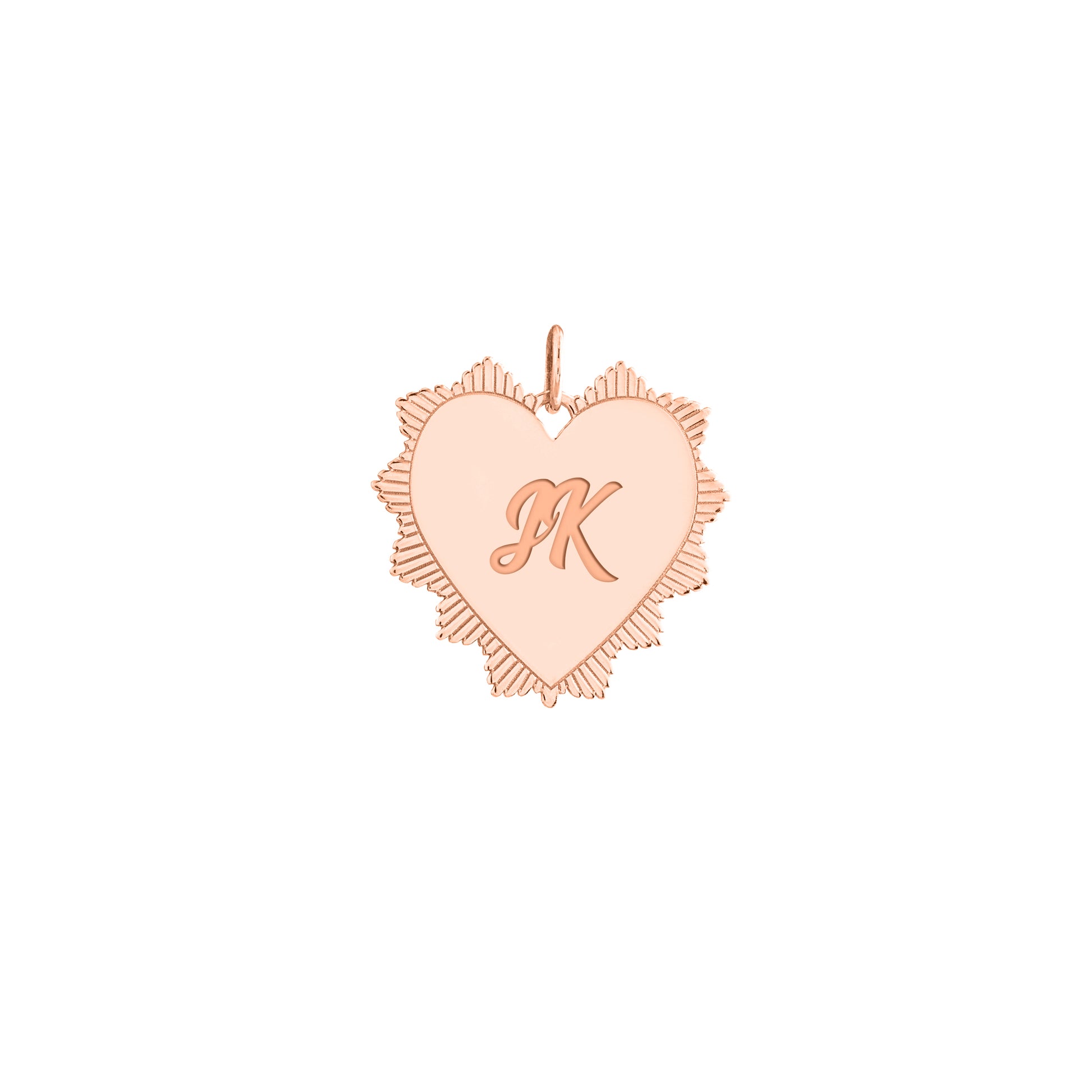 Engravable Spike Heart Pendant