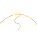 Block Nameplate Curb Chain Necklace w/Diamond