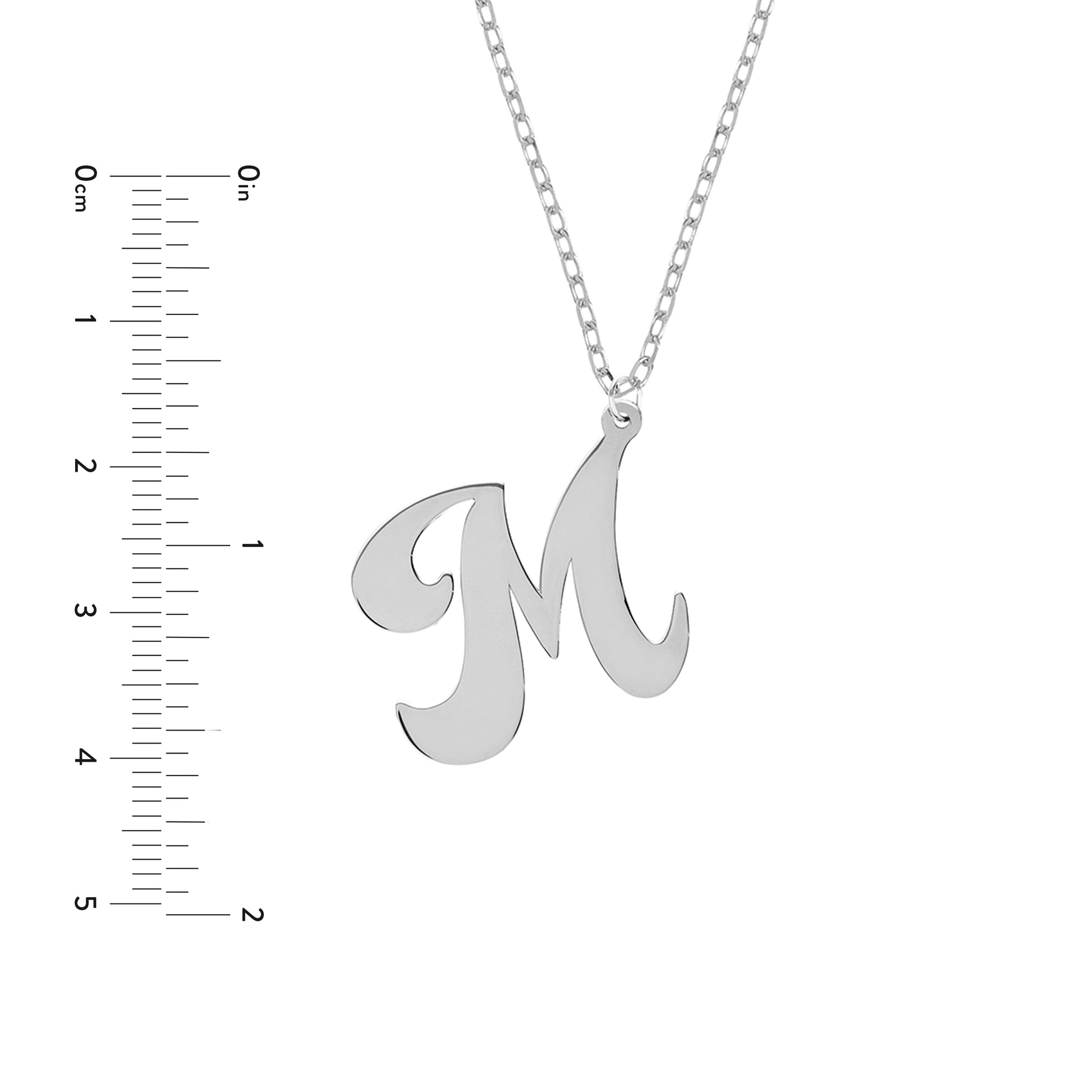 Cursive Tilted Initial Necklace