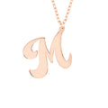 Cursive Tilted Initial Necklace