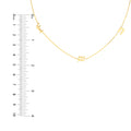 Gothic Initials Station Necklace