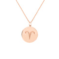 Aries Organic Disc Pendant Necklace