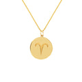 Aries Organic Disc Pendant Necklace