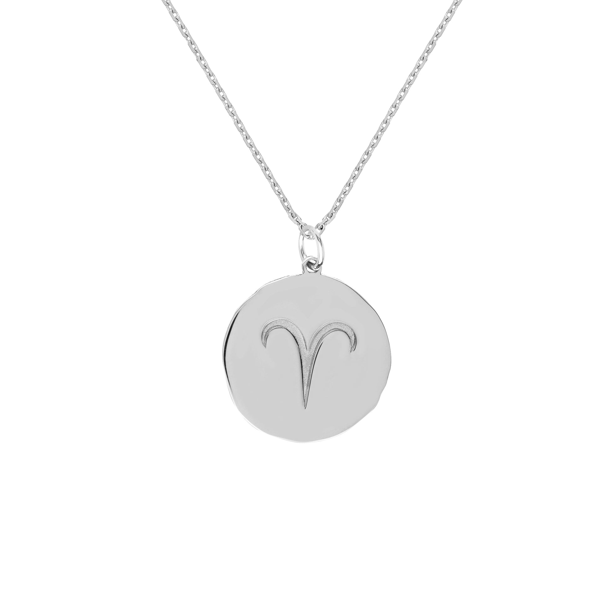 Aries Organic Disc Pendant Necklace