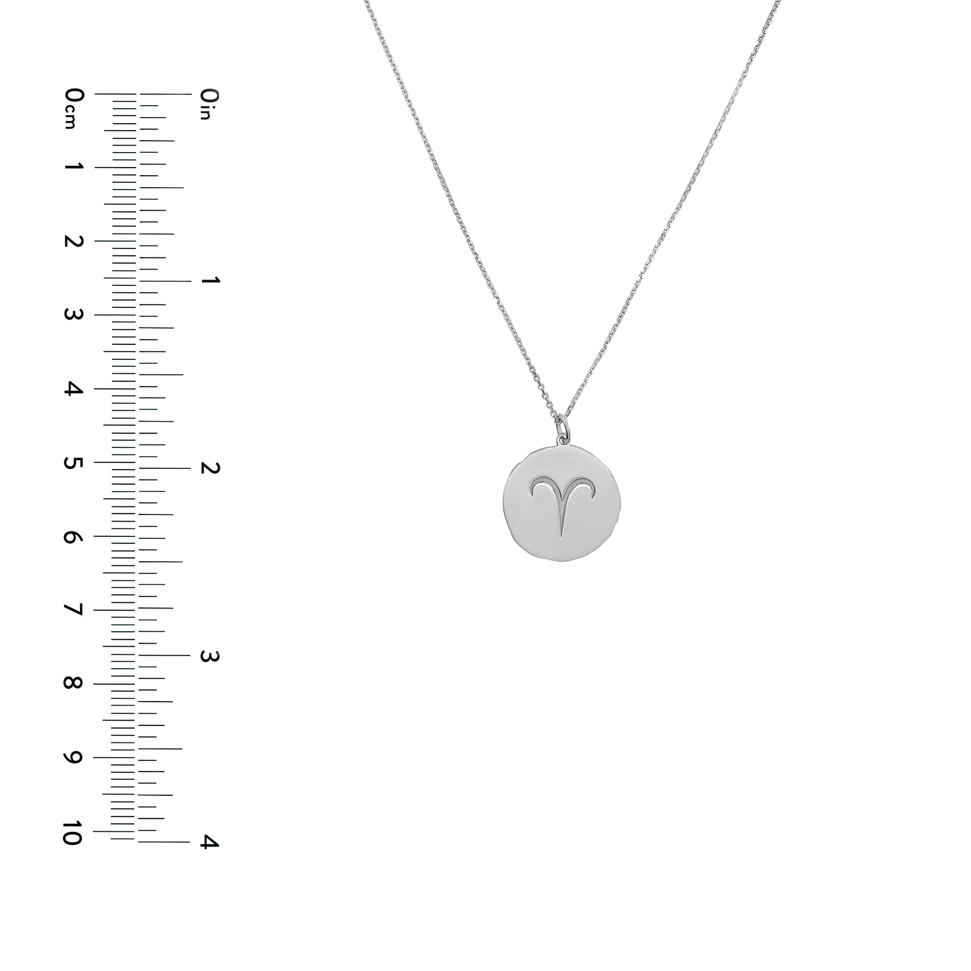 Aries Organic Disc Pendant Necklace