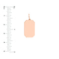 Cutoff Rectangular Engravable Charm