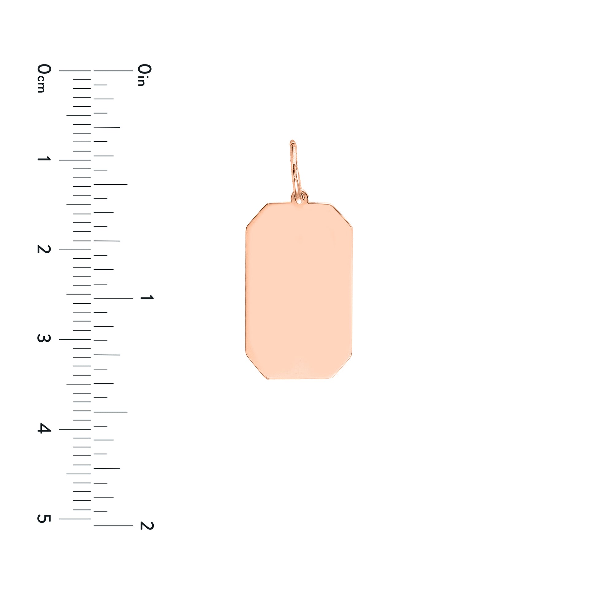 Cutoff Rectangular Engravable Charm