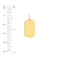 Cutoff Rectangular Engravable Charm