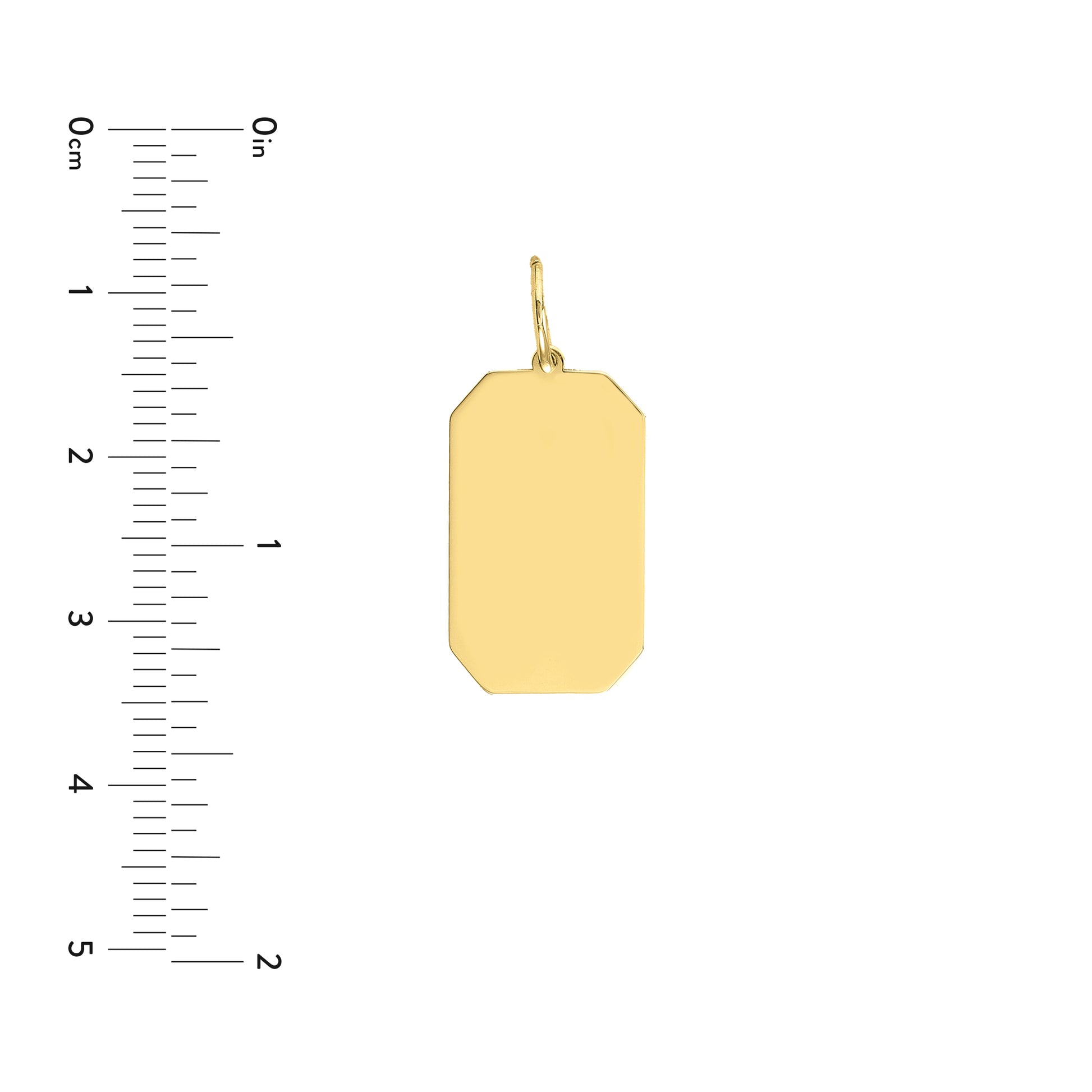 Cutoff Rectangular Engravable Charm