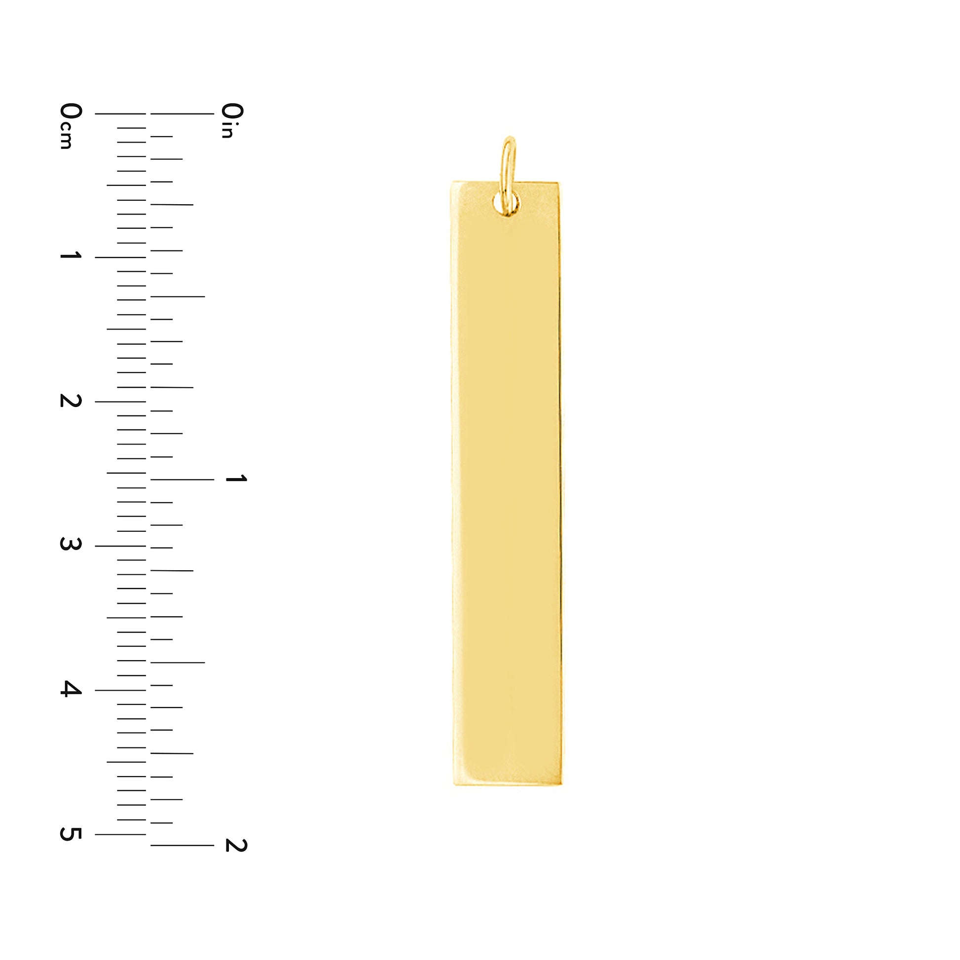X-Long Vertical Bar Engravable Charm