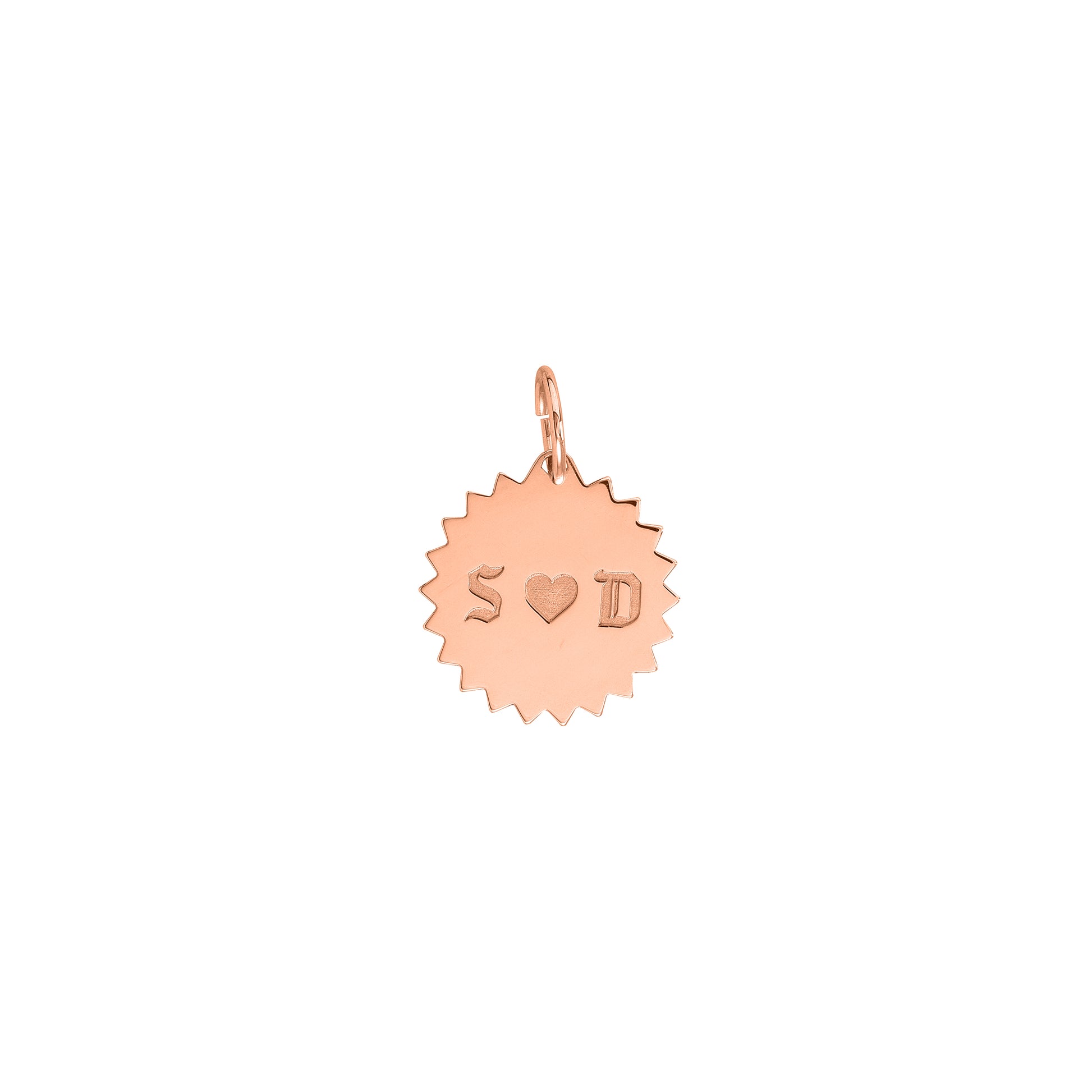 Jagged Circle Engravable Charm