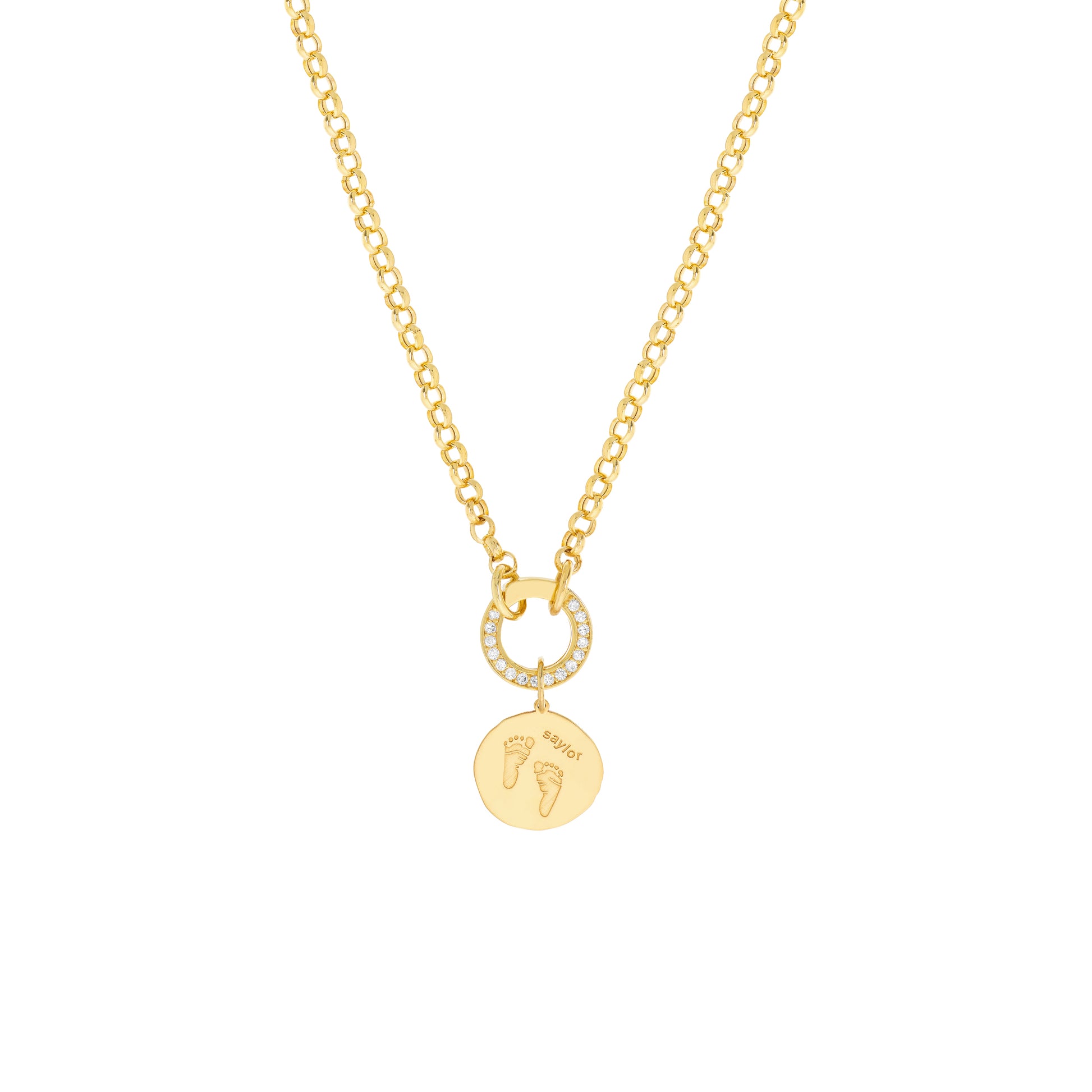Organic Disk Engravable Charm