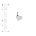 Mini Slanted Heart Engravable Charm