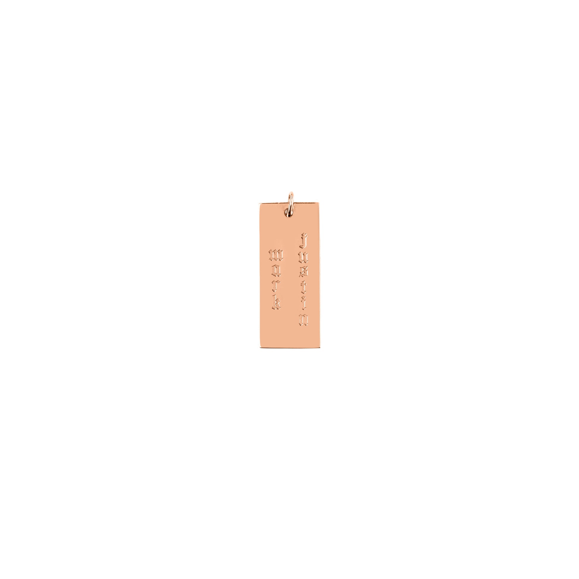 Large Rectangular Engravable Charm