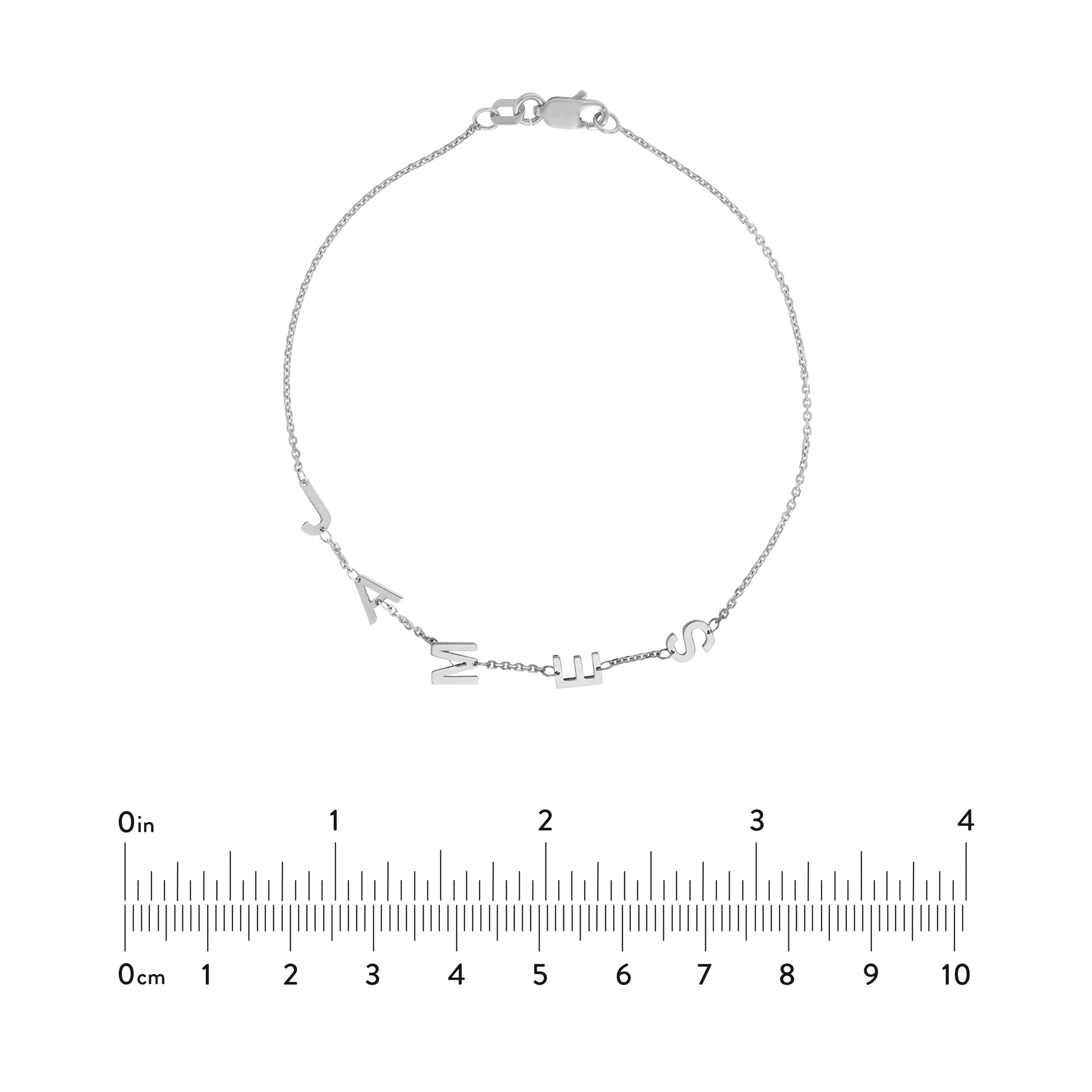 Block Initials Adjustable Bracelet