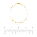 Block Initials Adjustable Bracelet