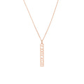 5mm Vertical Roman Numeral Pendant Necklace