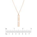 5mm Vertical Roman Numeral Pendant Necklace