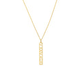 5mm Vertical Roman Numeral Pendant Necklace