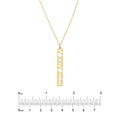 5mm Vertical Roman Numeral Pendant Necklace