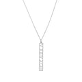 5mm Vertical Roman Numeral Pendant Necklace