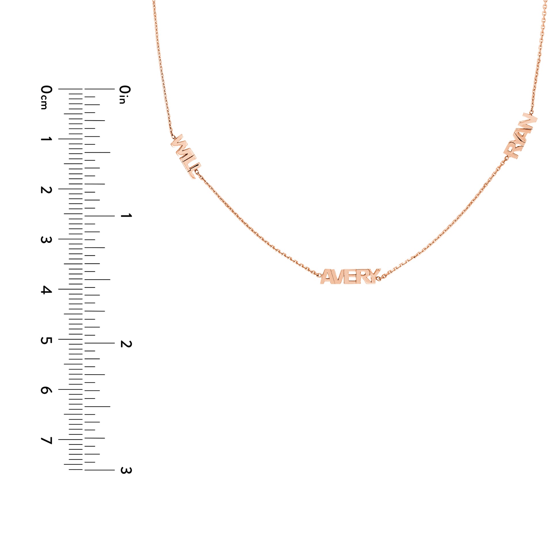 Mini Block Nameplate Station Necklace