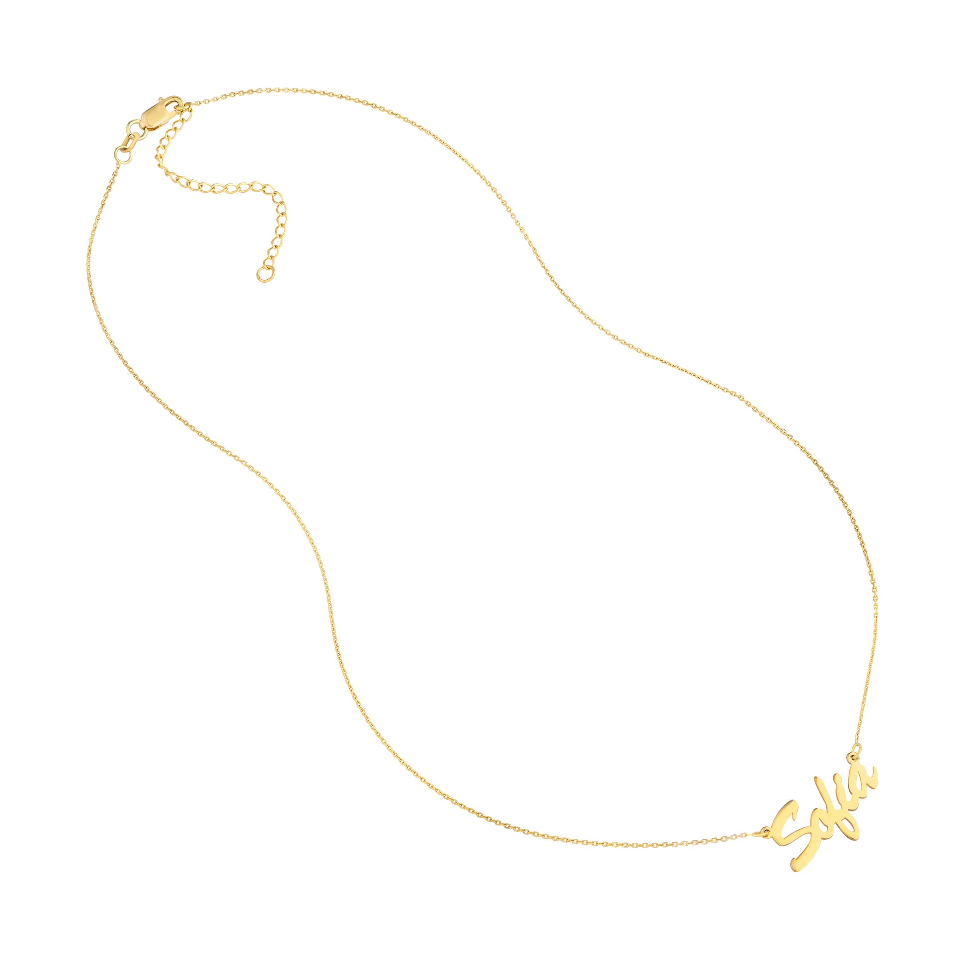 5mm Brush Font Nameplate Necklace