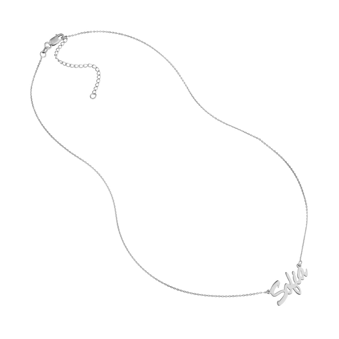 5mm Brush Font Nameplate Necklace