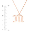 Gothic Initial Pendant Necklace