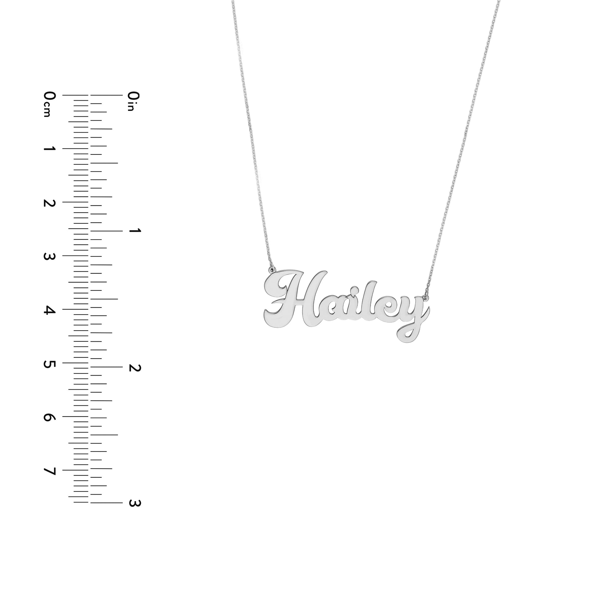 5mm Cursive Nameplate Necklace
