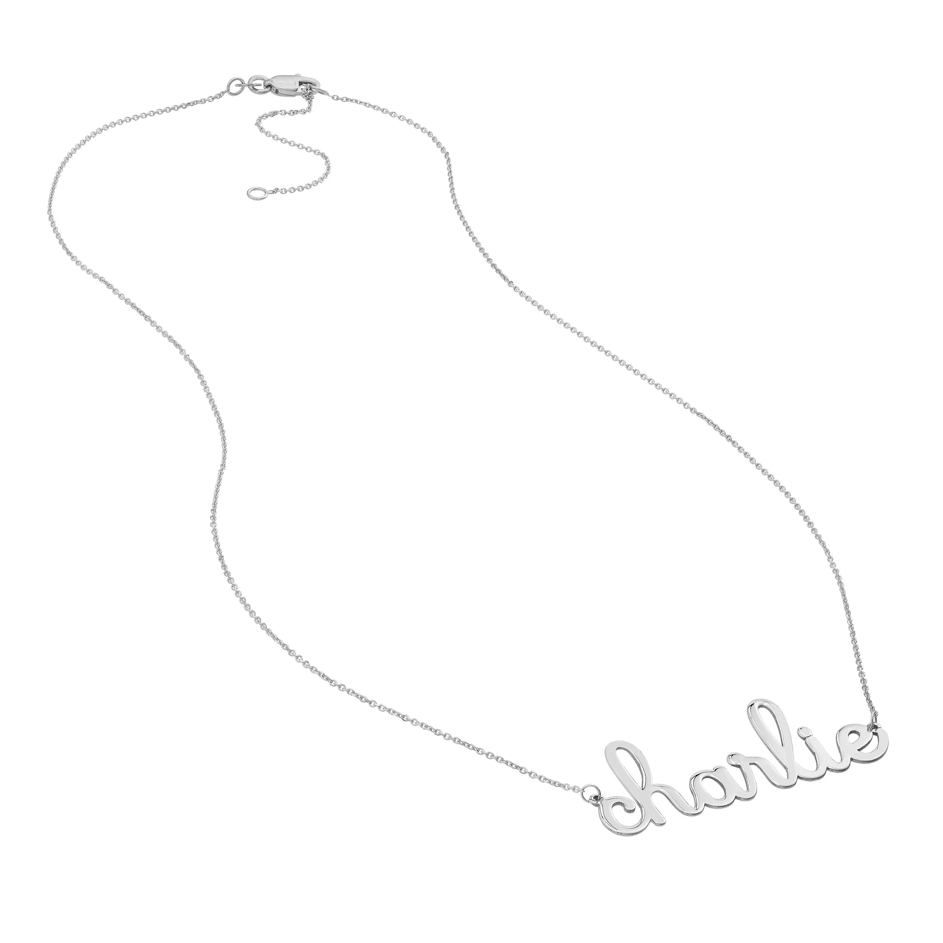 7mm Doodle Nameplate Necklace