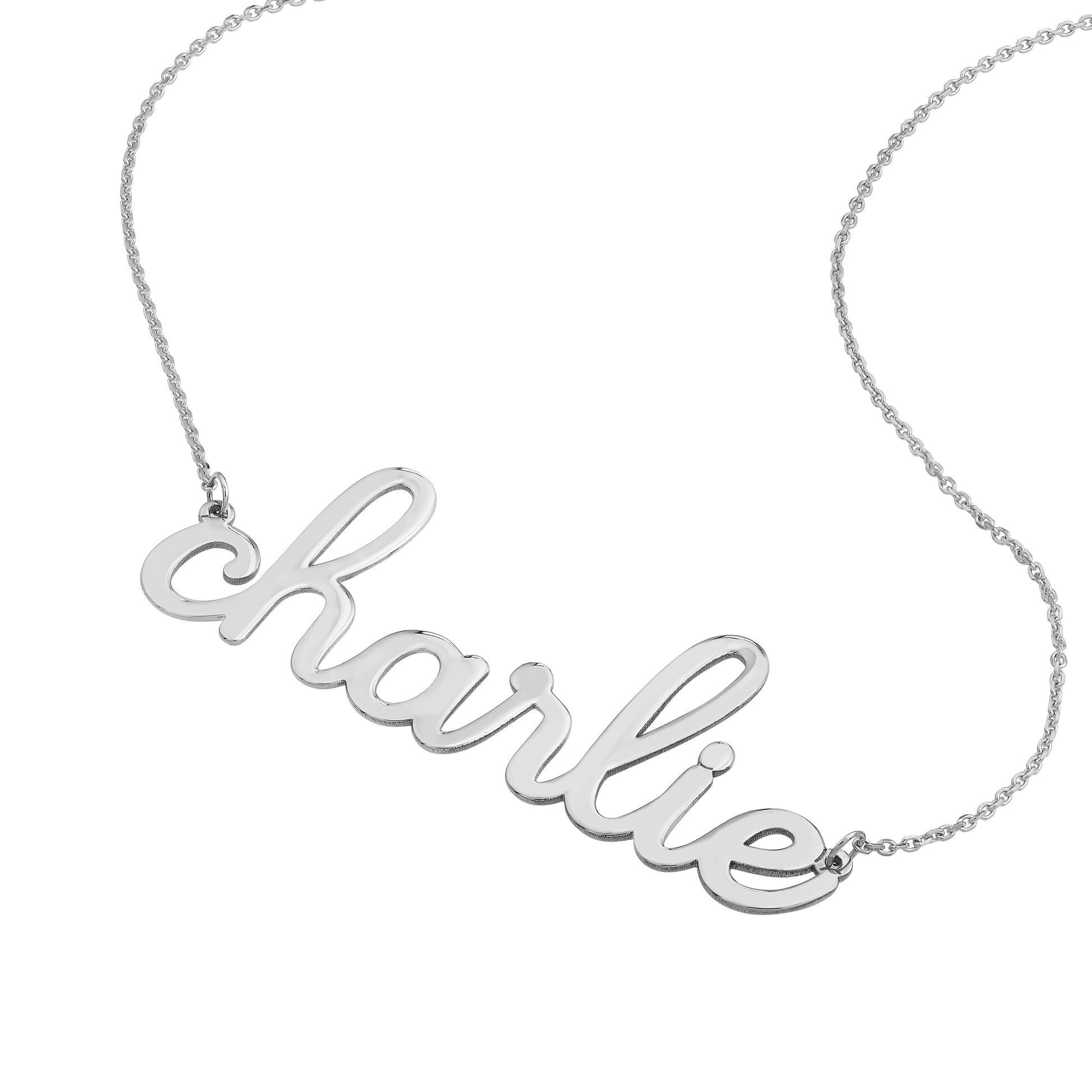 7mm Doodle Nameplate Necklace
