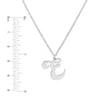 15mm Cursive Initial Pendant Necklace