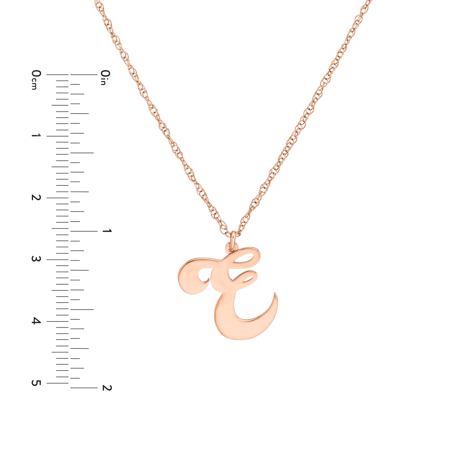 15mm Cursive Initial Pendant Necklace