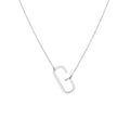 Sideways Block Initial Necklace