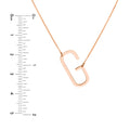 Sideways Block Initial Necklace