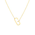 Sideways Block Initial Necklace