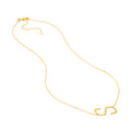 Sideways Block Initial Necklace