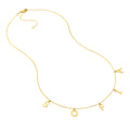 Block Initials Dangle Station Necklace