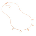 Block Initials Dangle Station Necklace