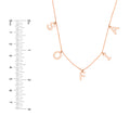 Block Initials Dangle Station Necklace