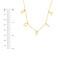 Block Initials Dangle Station Necklace