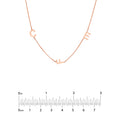 Block Initials Station Necklace